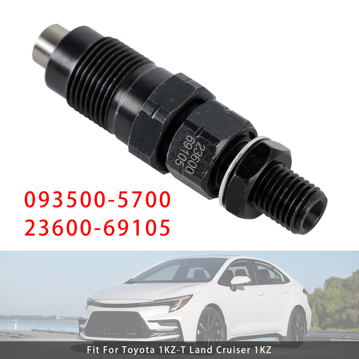 Toyota 1KZ-T Land Cruiser 1KZ 093500-5700 23600-69105 1PCS Fuel Injector