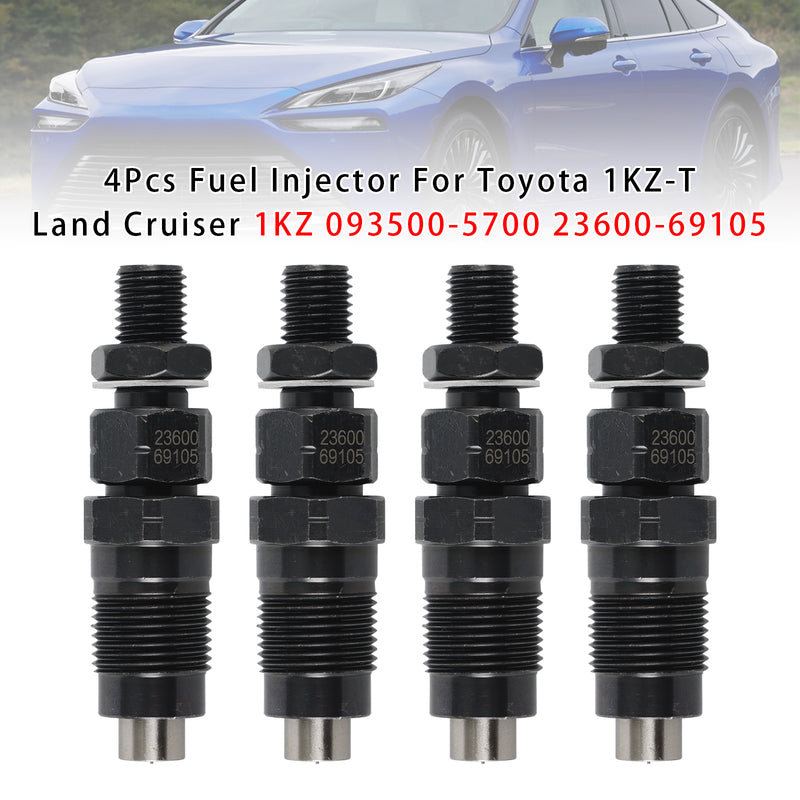 Toyota 1KZ-T Land Cruiser 1KZ 093500-5700 23600-69105 4PCS Fuel Injector
