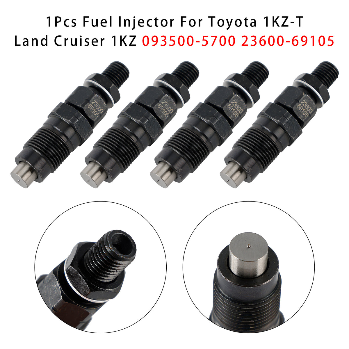 Toyota 1KZ-T Land Cruiser 1KZ 093500-5700 23600-69105 4PCS Fuel Injector