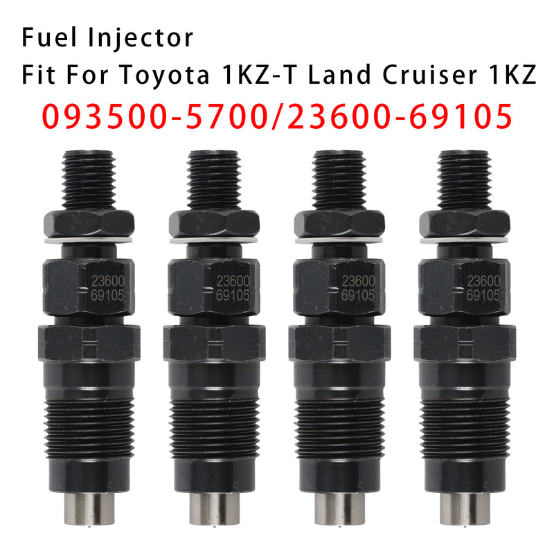 Toyota 1KZ-T Land Cruiser 1KZ 093500-5700 23600-69105 4PCS Fuel Injector
