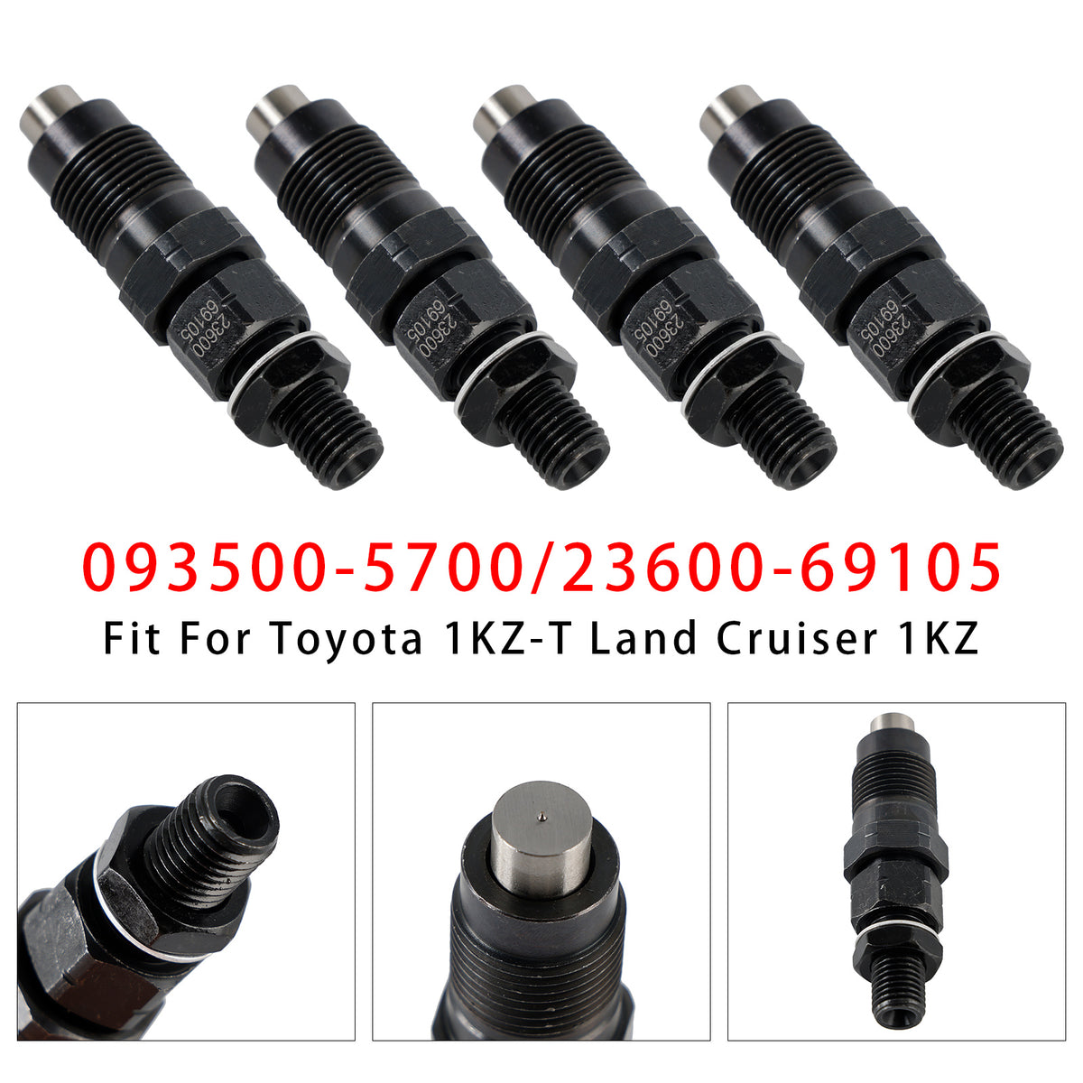 Toyota 1KZ-T Land Cruiser 1KZ 093500-5700 23600-69105 4PCS Fuel Injector