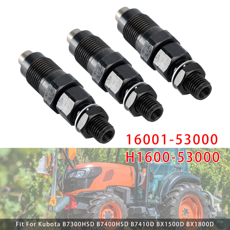 Kubota D722 D782 BX2230D Engine 16001-53000 H1600-53000 3Pcs Fuel Injector