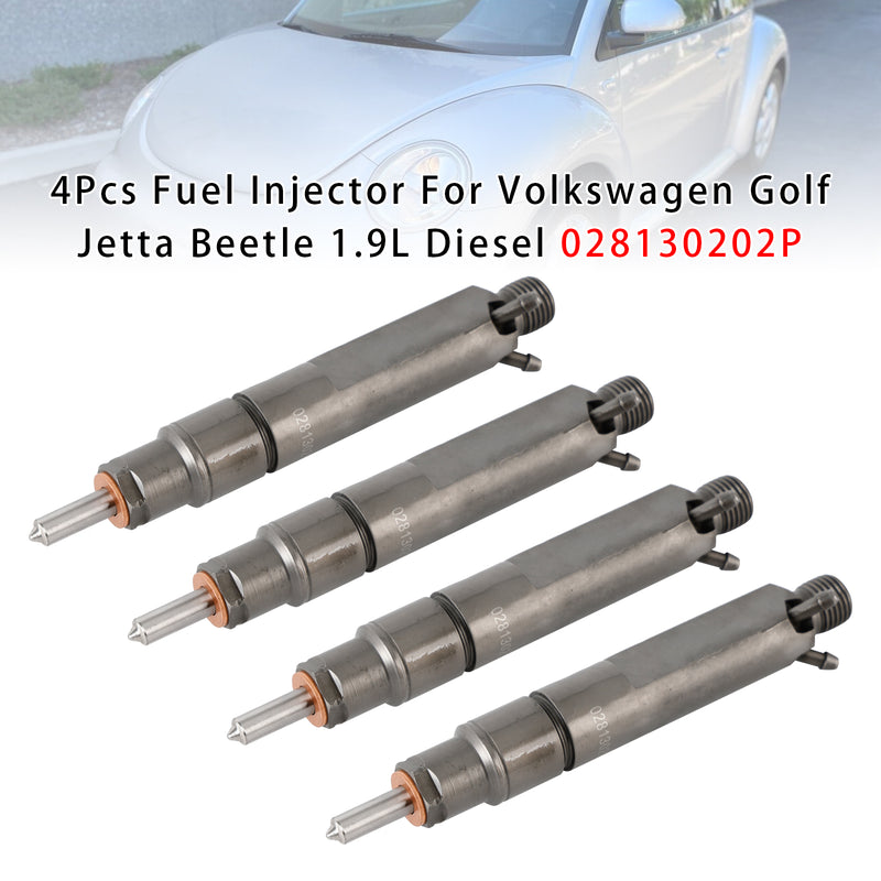 Volkswagen Golf Jetta Beetle 1.9L Diesel 028130202P 4PCS Fuel Injector