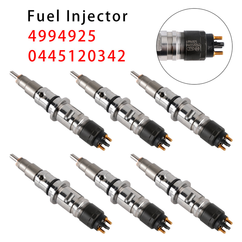 Dodge RAM 2013-2018 6.7L 4994925 0445120342 0986435621 6PCS Fuel Injector