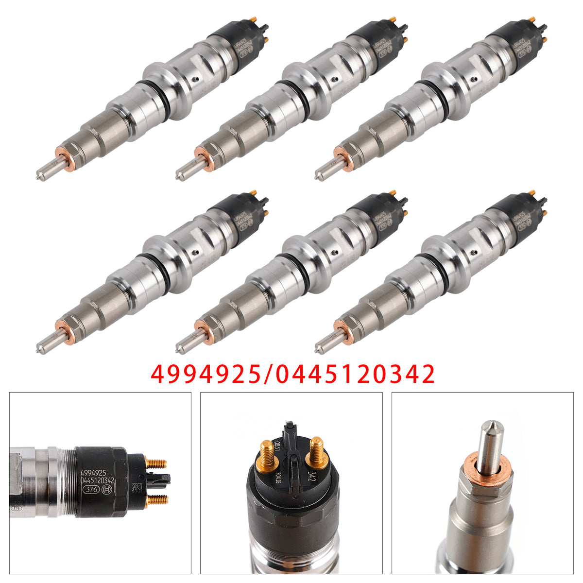 Dodge RAM 2013-2018 6.7L 4994925 0445120342 0986435621 6PCS Fuel Injector
