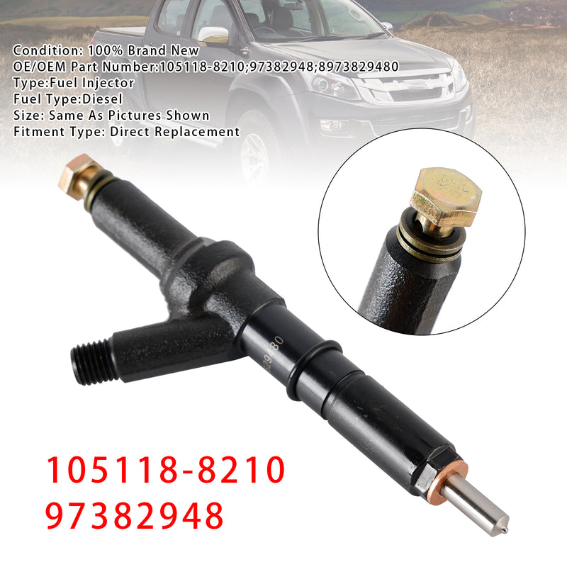 ISUZU 4JH1 Engine 105118-8210 97382948 8973829480 1PCS Fuel Injector