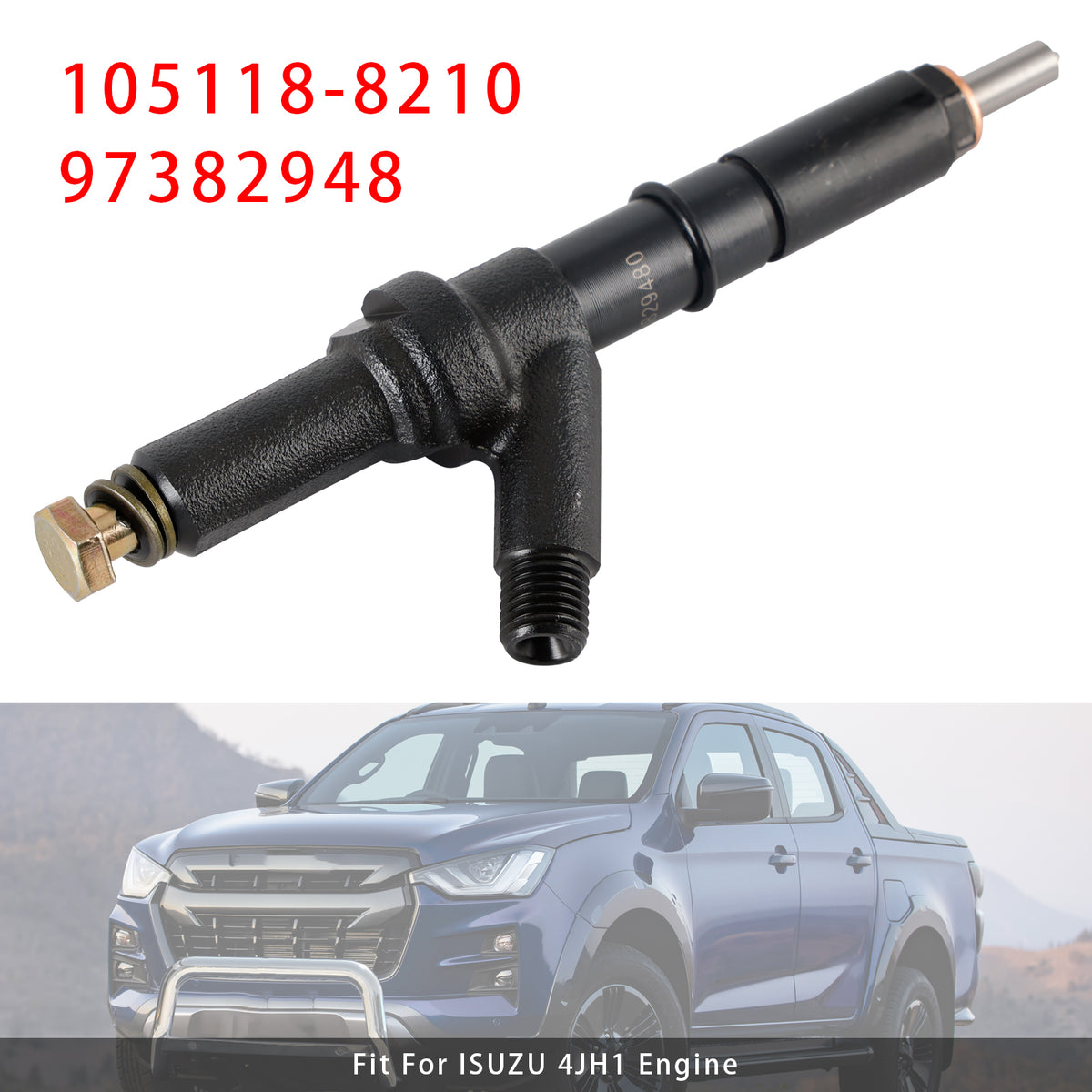 ISUZU 4JH1 Engine 105118-8210 97382948 8973829480 1PCS Fuel Injector