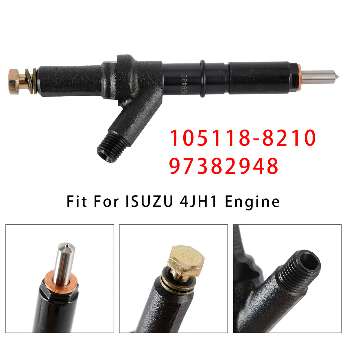 ISUZU 4JH1 Engine 105118-8210 97382948 8973829480 1PCS Fuel Injector