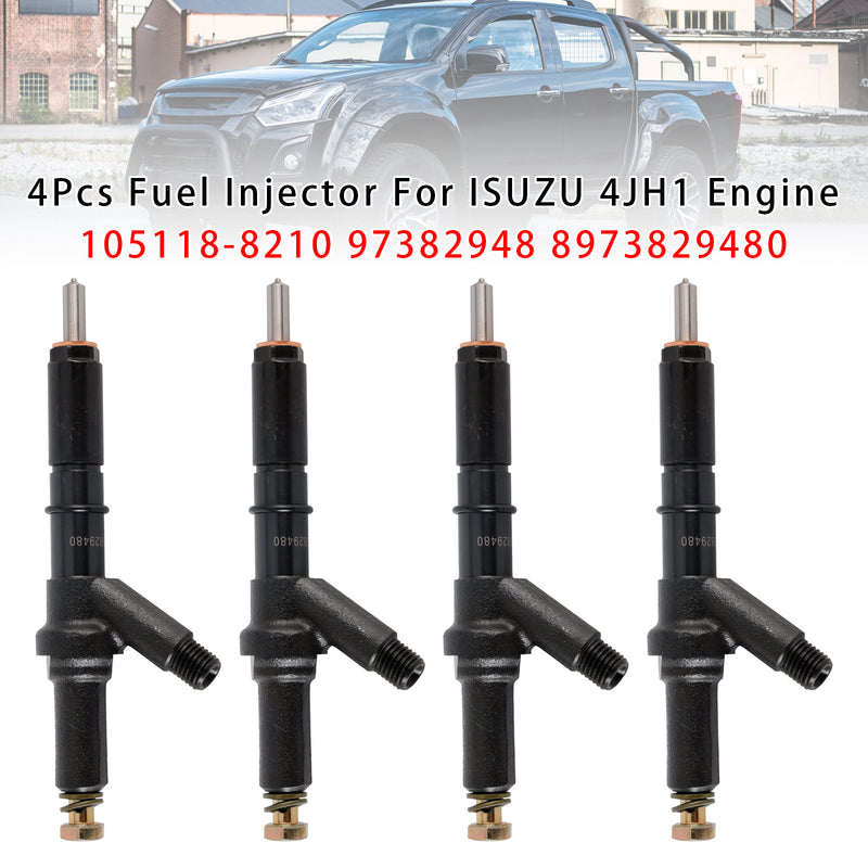 ISUZU 4JH1 Engine 105118-8210 97382948 8973829480 4PCS Fuel Injector