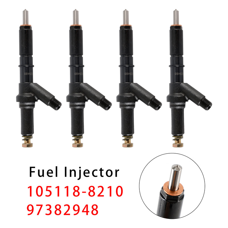 ISUZU 4JH1 Engine 105118-8210 97382948 8973829480 4PCS Fuel Injector