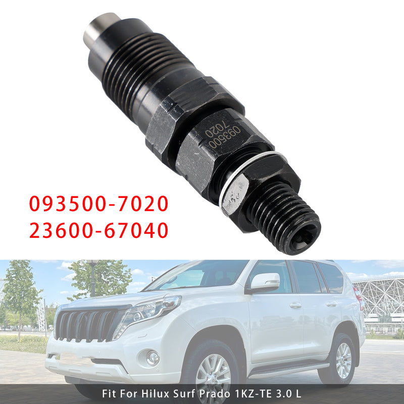 Hilux Surf Prado 1KZ-TE 3.0L 093500-7020 23600-67040 1PCS Fuel Injector