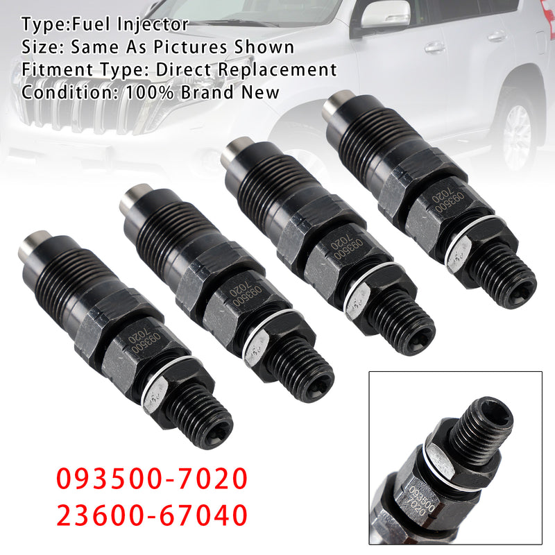 Hilux Surf Prado 1KZ-TE 3.0L 093500-7020 23600-67040 4PCS Fuel Injector