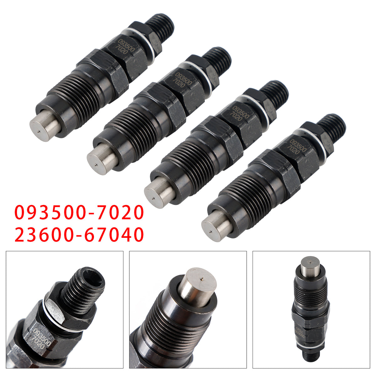 Hilux Surf Prado 1KZ-TE 3.0L 093500-7020 23600-67040 4PCS Fuel Injector
