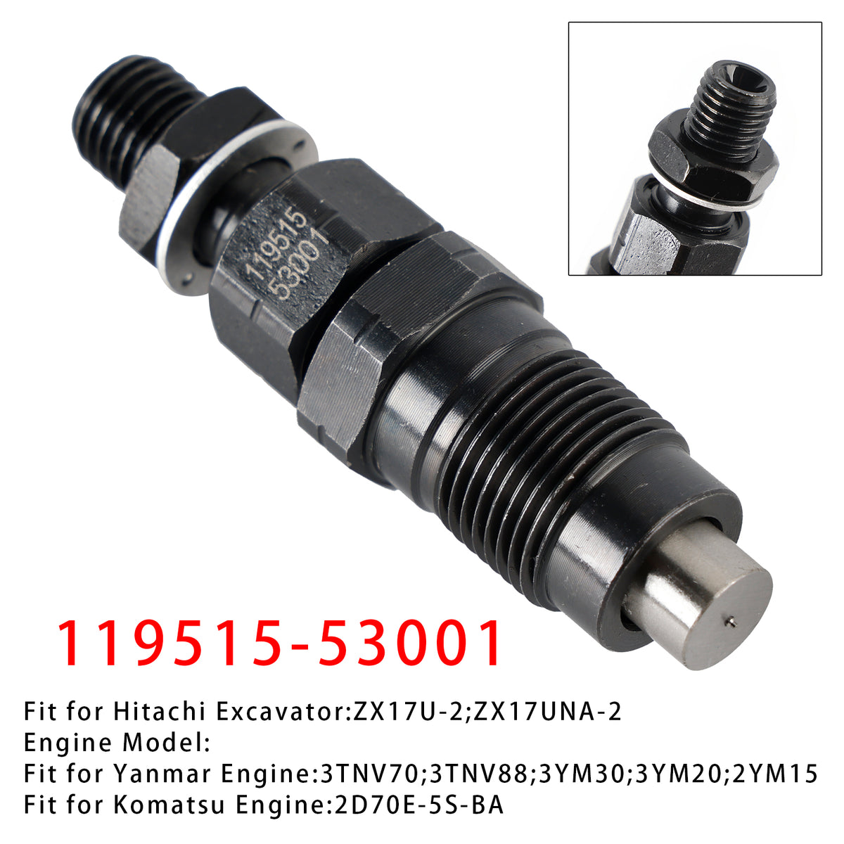 Yanmar 3TNV70 3YM20 3YM30 2YM15 Engines 119515-53001 1PCS Fuel Injector