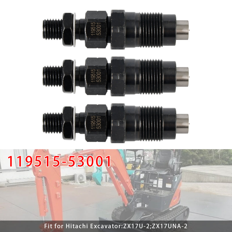 Yanmar 3TNV70 3YM20 3YM30 2YM15 Engines 119515-53001 3Pcs Fuel Injector