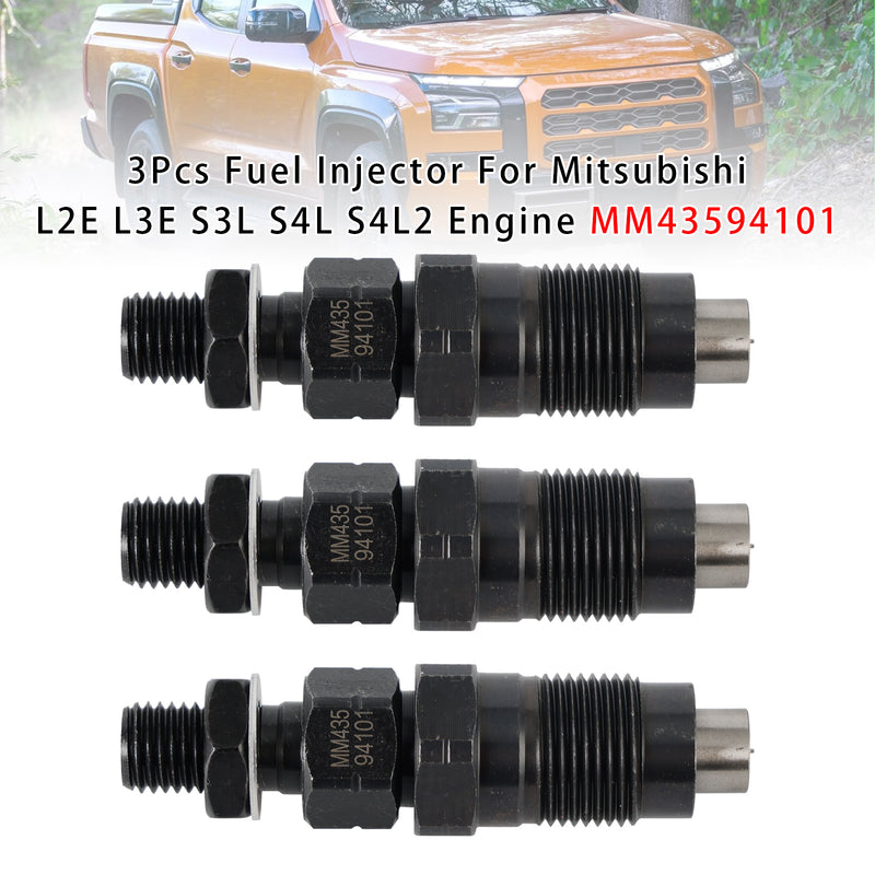 Mitsubishi L2E L3E S3L S4L S4L2 Engine MM43594101 3Pcs Fuel Injector