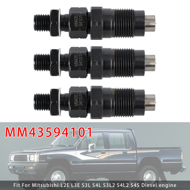 Mitsubishi L2E L3E S3L S4L S4L2 Engine MM43594101 3Pcs Fuel Injector