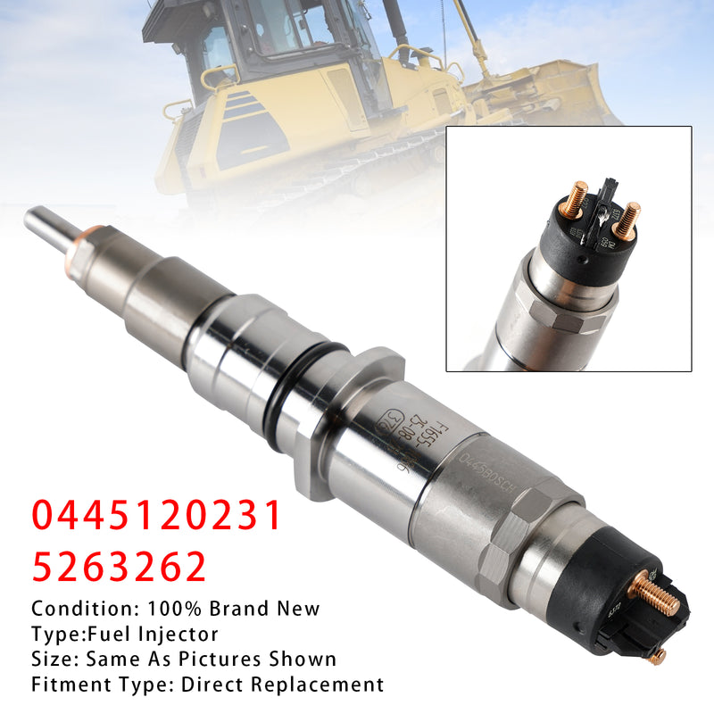 Komatsu PC200-8 Cummins Engine QSB6.7 0445120231 5263262 1PCS Fuel Injector