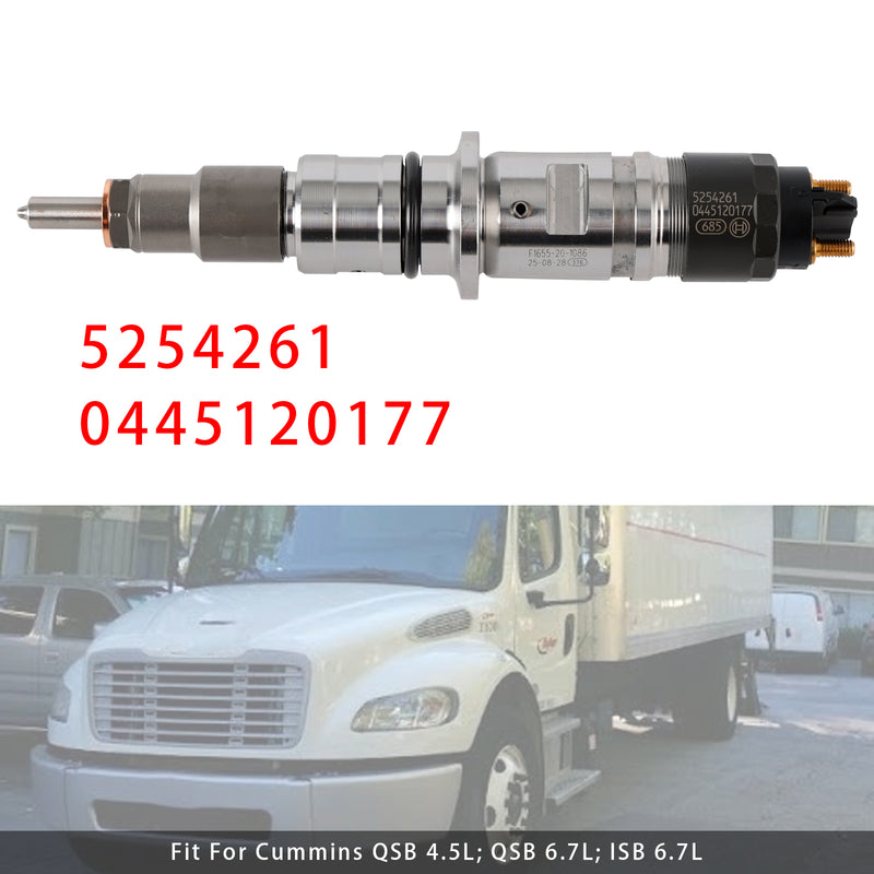 Cummins ISB 6.7L QSB 4.5L 6.7L 5254261 0445120177 1PCS Fuel Injector