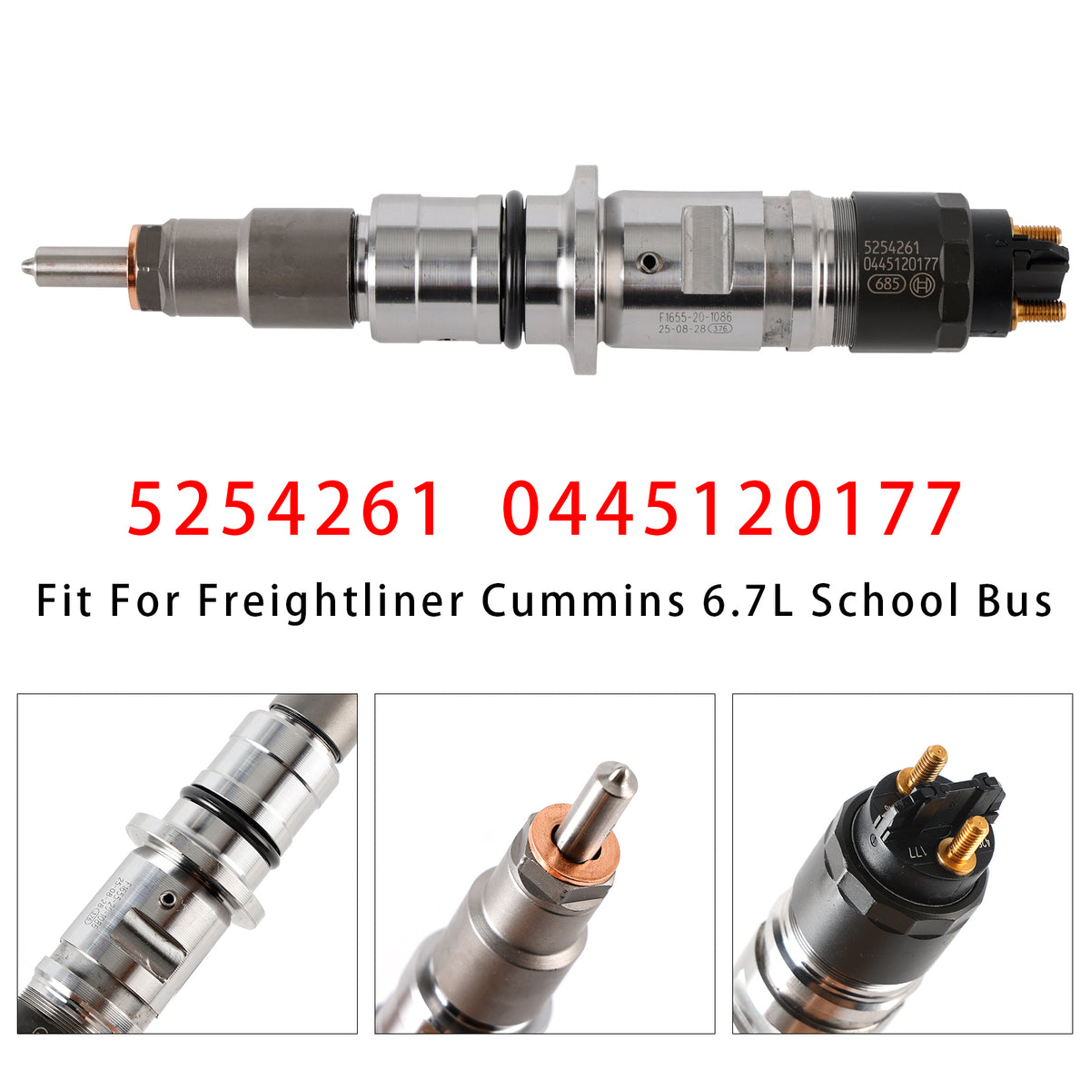 Cummins ISB 6.7L QSB 4.5L 6.7L 5254261 0445120177 1PCS Fuel Injector