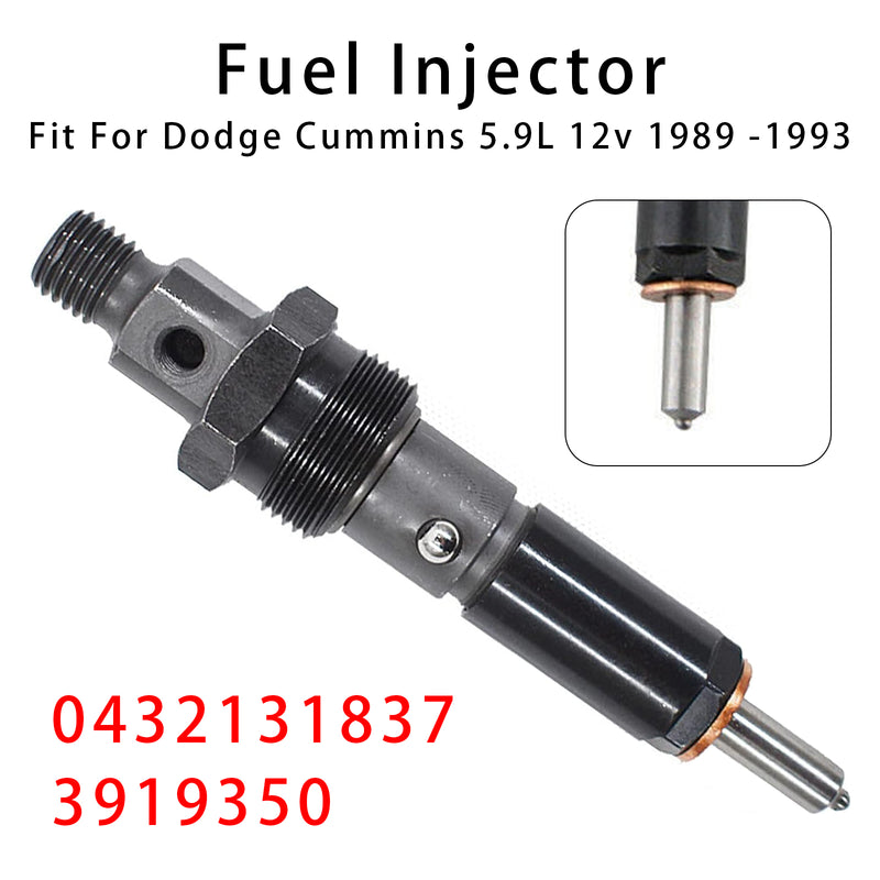 Dodge D250 D350 Cummins 1989-1993 5.9L 12V 0432131837 3919350 1PCS Fuel Injector