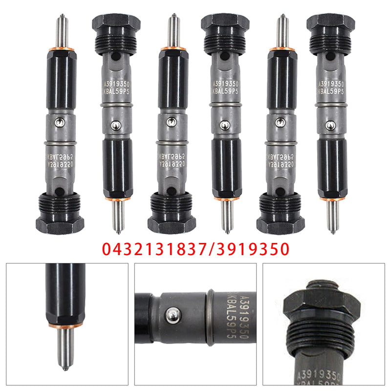 Dodge D250 D350 Cummins 1989-1993 5.9L 12V 0432131837 3919350 6PCS Fuel Injector