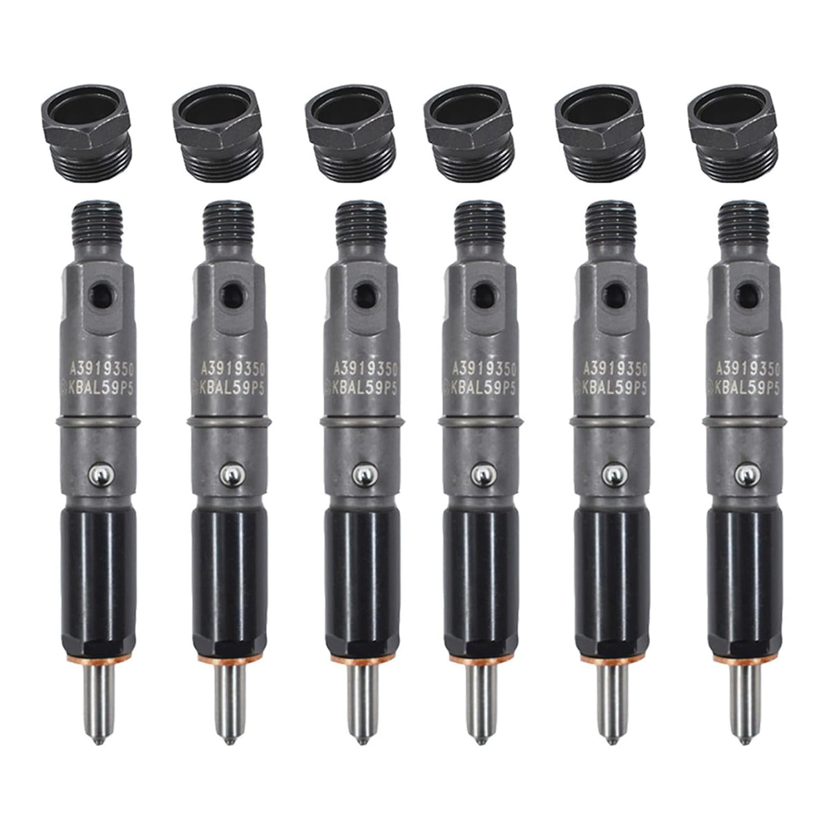 Dodge D250 D350 Cummins 1989-1993 5.9L 12V 0432131837 3919350 6PCS Fuel Injector