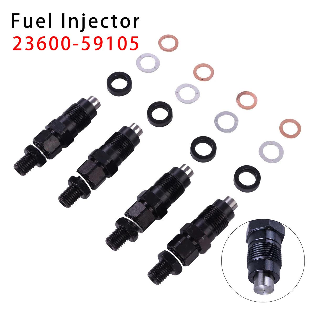 Toyota 3L Hilux Hiace 2.8L Engine 23600-59105 4PCS Fuel Injector