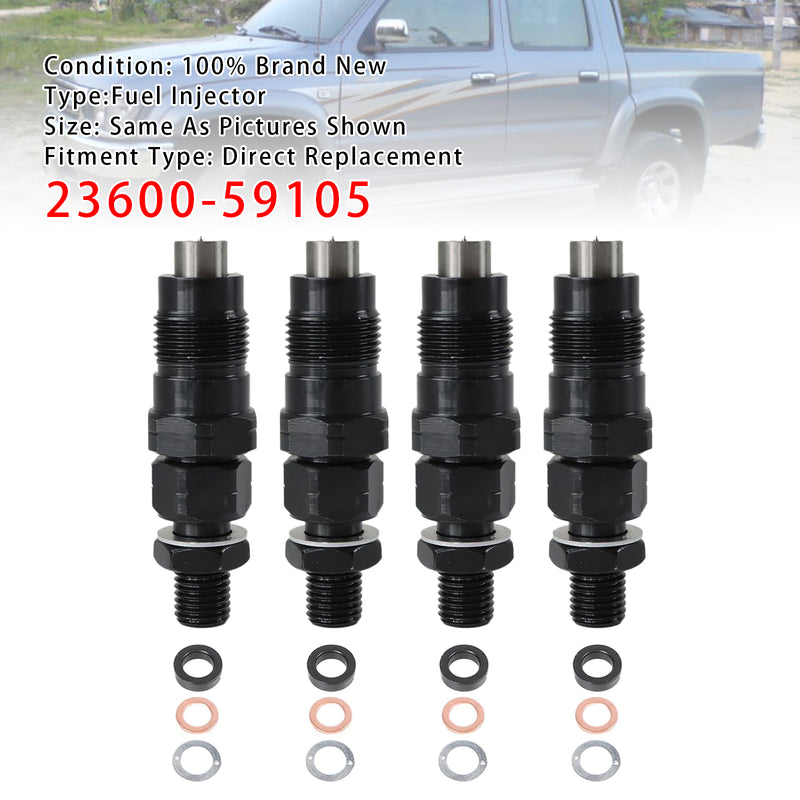 Toyota 3L Hilux Hiace 2.8L Engine 23600-59105 4PCS Fuel Injector