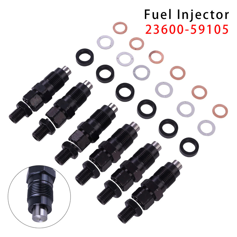 Toyota 3L Hilux Hiace 2.8L Engine 23600-59105 6PCS Fuel Injector