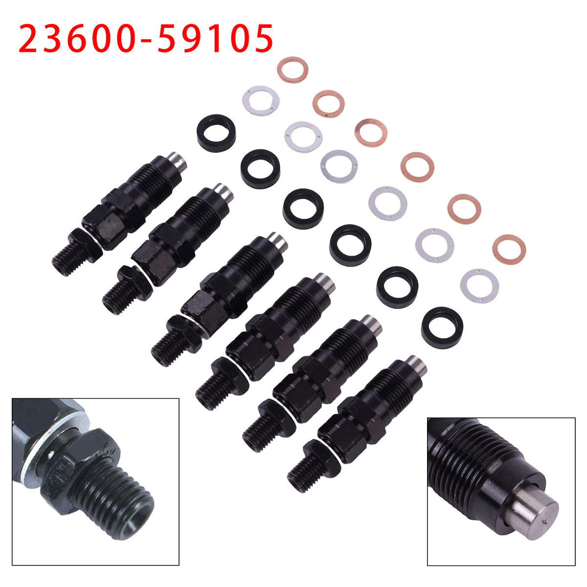 Toyota 3L Hilux Hiace 2.8L Engine 23600-59105 6PCS Fuel Injector