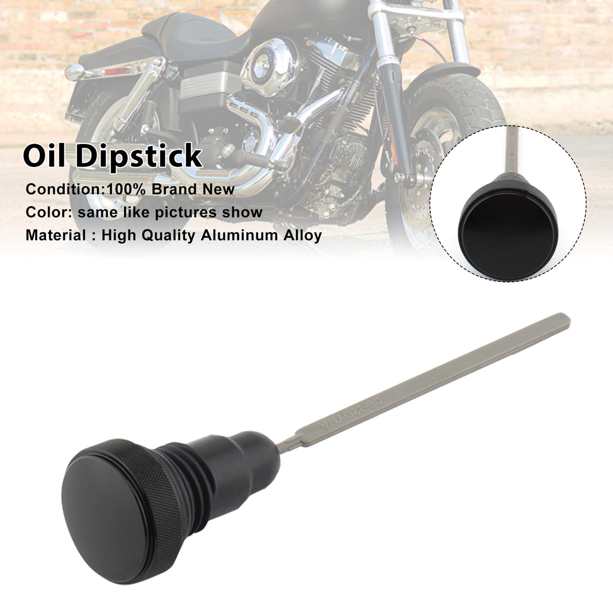 2006-2017 FXD Dyna Black 0710-0153 Oil Dipstick Tank Cap Plug