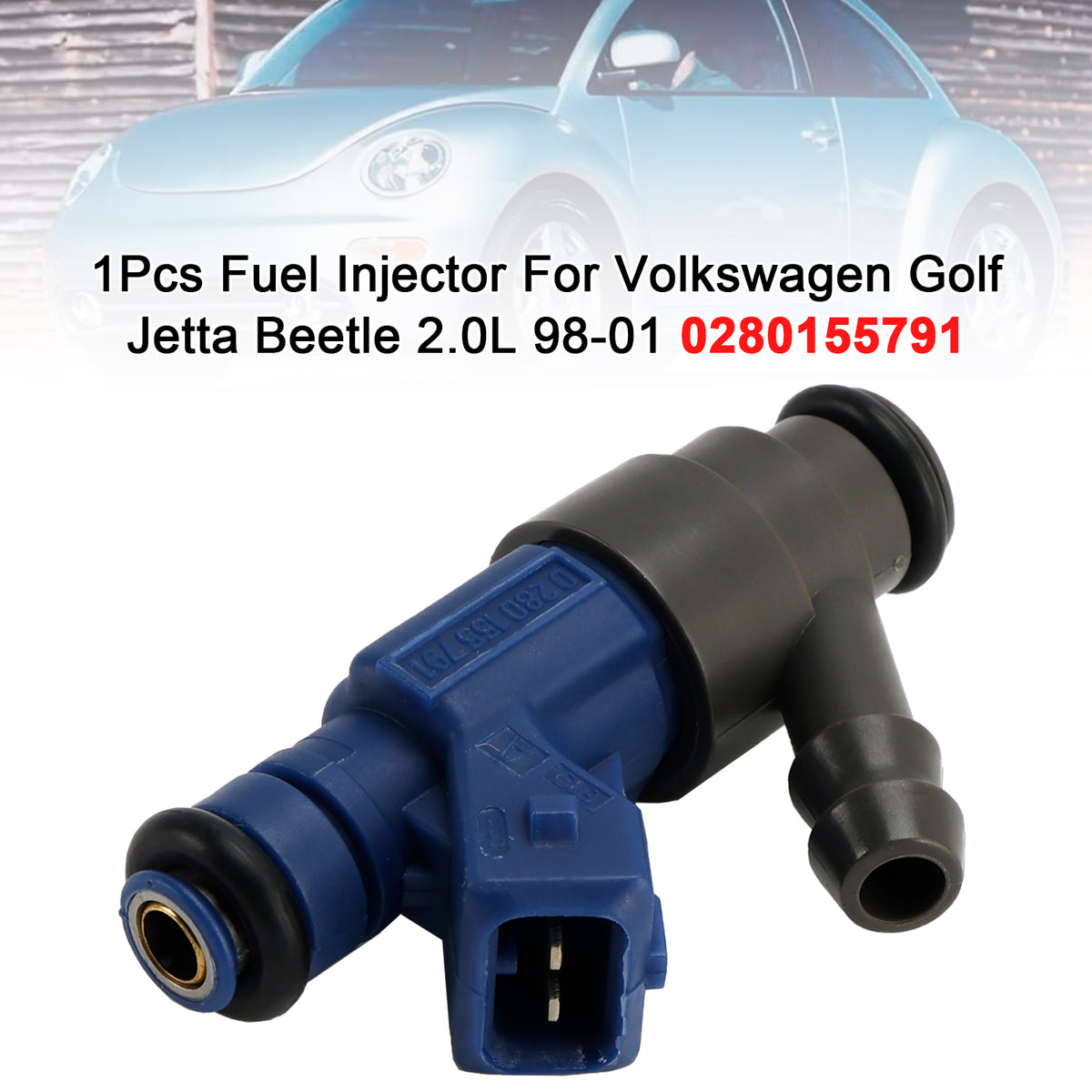 Volkswagen Golf Jetta Beetle 2.0L 1998-2001 0280155791 1PCS Fuel Injector