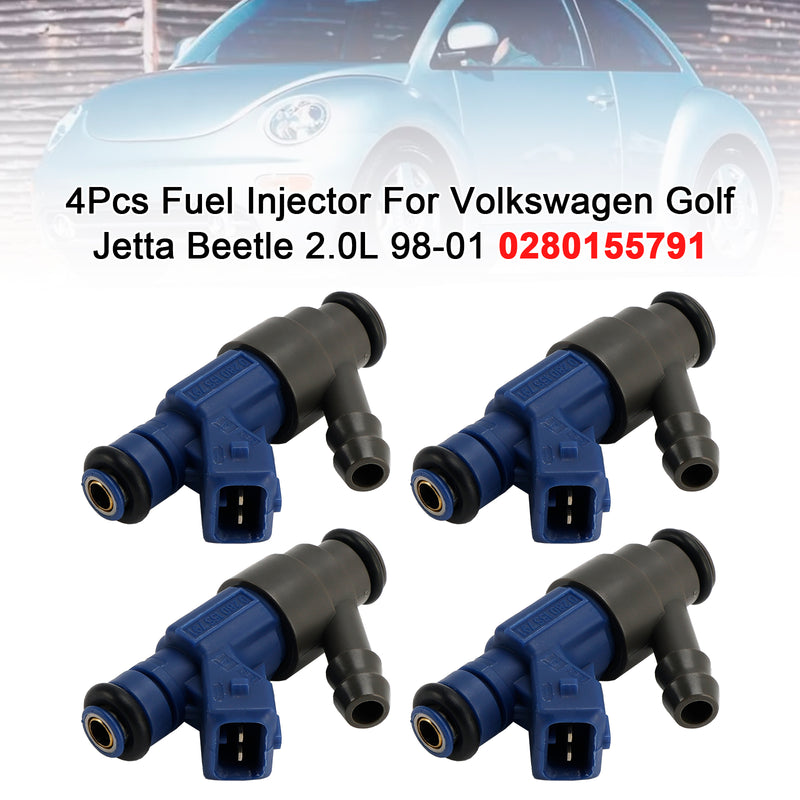 Volkswagen Golf Jetta Beetle 2.0L 1998-2001 0280155791 4PCS Fuel Injector