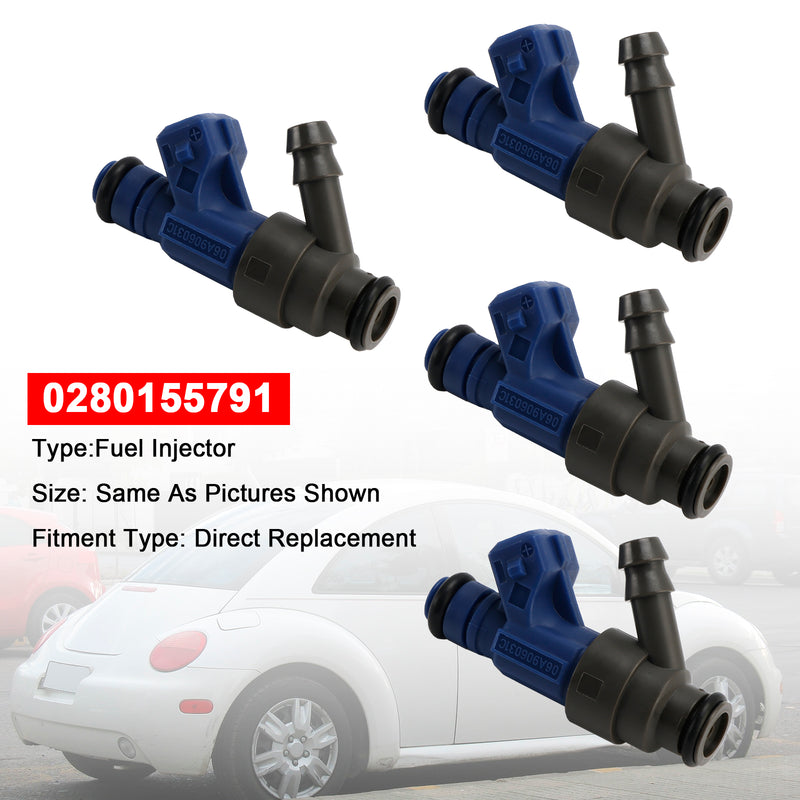 Volkswagen Golf Jetta Beetle 2.0L 1998-2001 0280155791 4PCS Fuel Injector