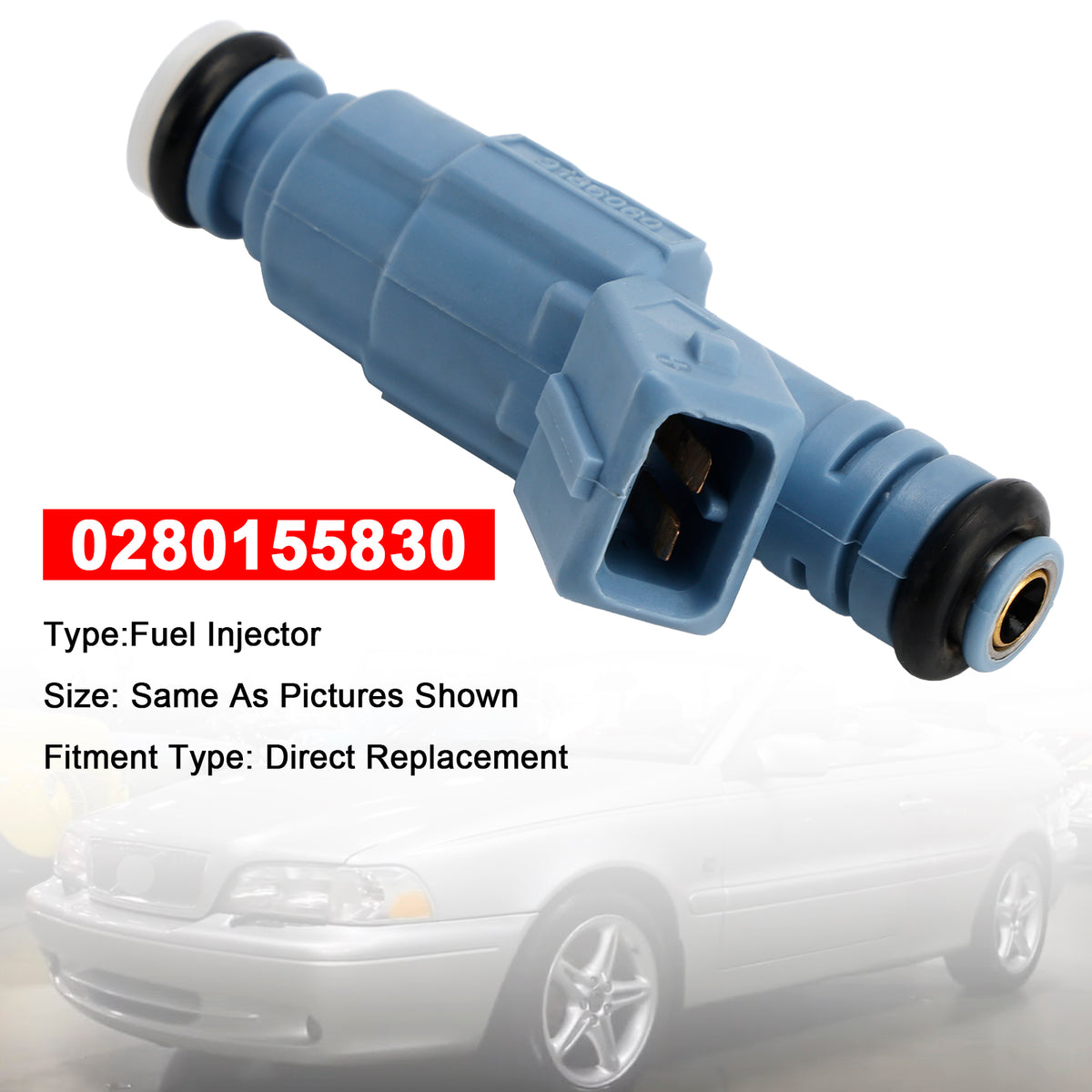 Volvo C70 V70 S60 S80 1998-2009 91860600 0280155830 1PCS Fuel Injector