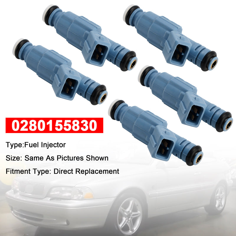 Volvo C70 V70 S60 S80 1998-2009 91860600 0280155830 5Pcs Fuel Injector