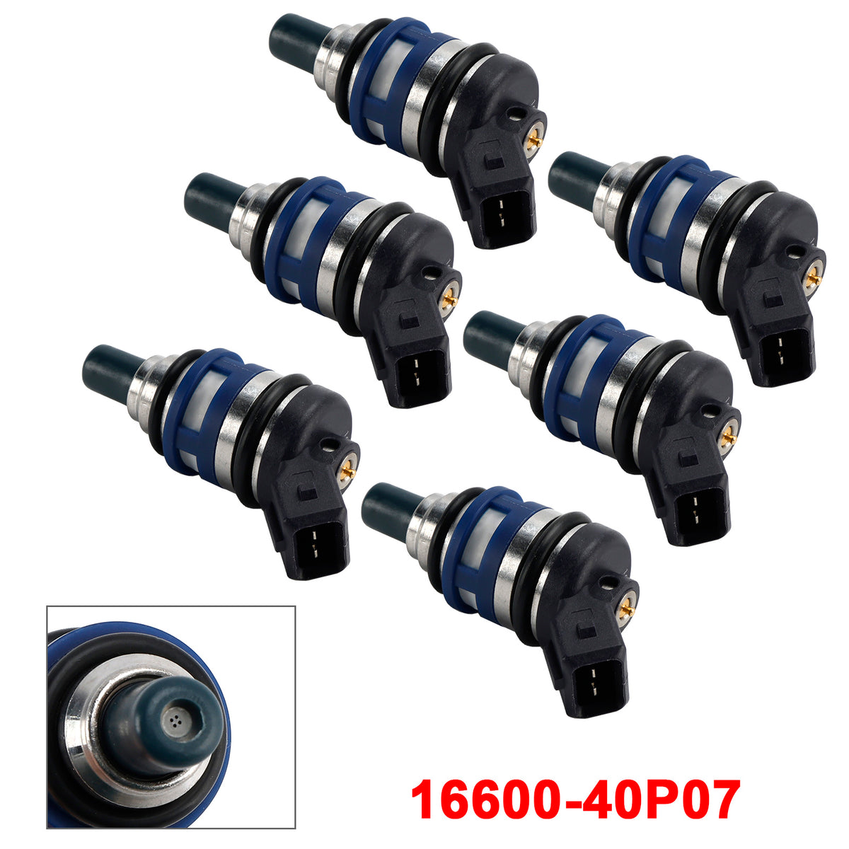 Nissan 300ZX Z32 3.0L TURBO V6 1989-1996 16600-40P07 6PCS Fuel Injector