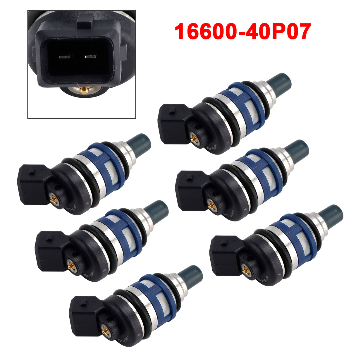 Nissan 300ZX Z32 3.0L TURBO V6 1989-1996 16600-40P07 6PCS Fuel Injector