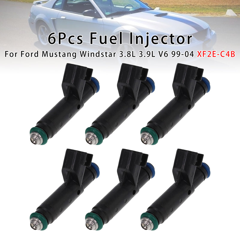 Ford Mustang Windstar 3.8L 3.9L V6 1999-2004 XF2E-C4B 6PCS Fuel Injector