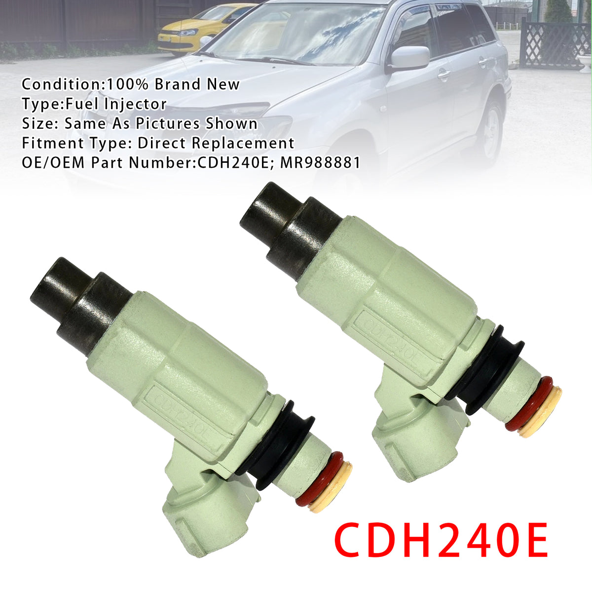Mitsubishi Outlander 2.4L I4 2003 CDH240E 2Pcs Fuel Injector