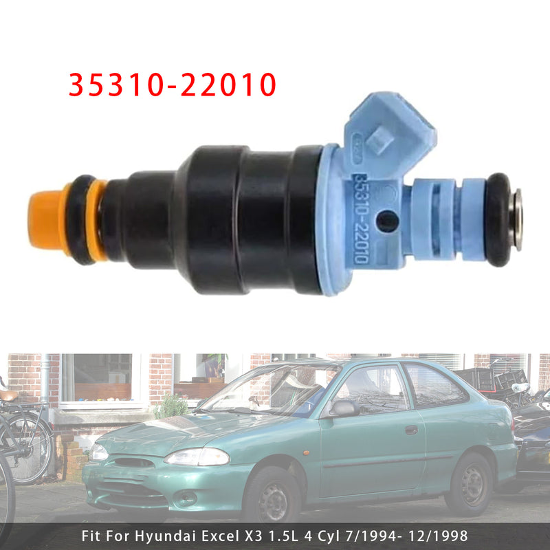Hyundai Excel X3 1.5L 4 Cyl G4EK 1994-1999 35310-22010 1PCS Fuel Injector