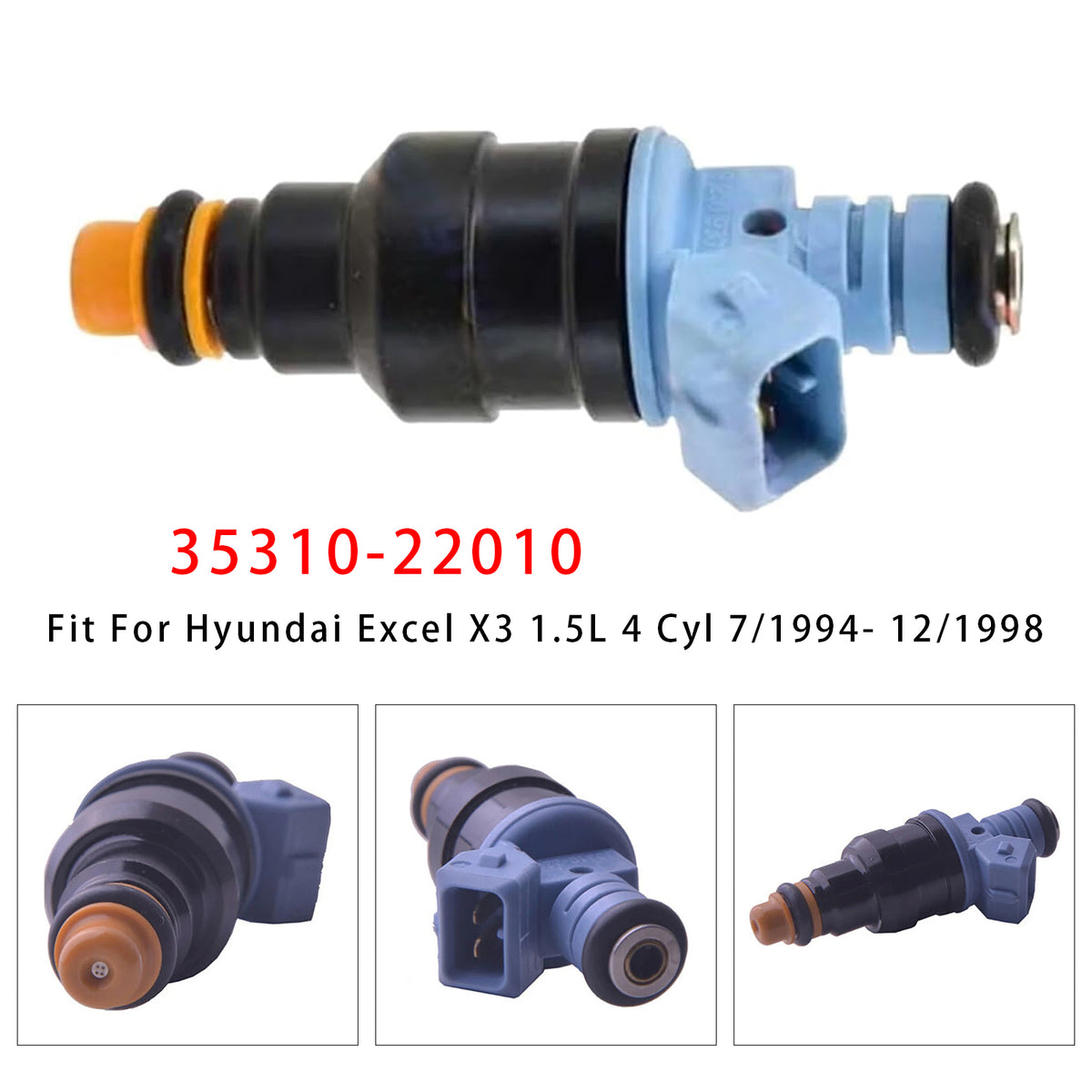 Hyundai Excel X3 1.5L 4 Cyl G4EK 1994-1999 35310-22010 1PCS Fuel Injector