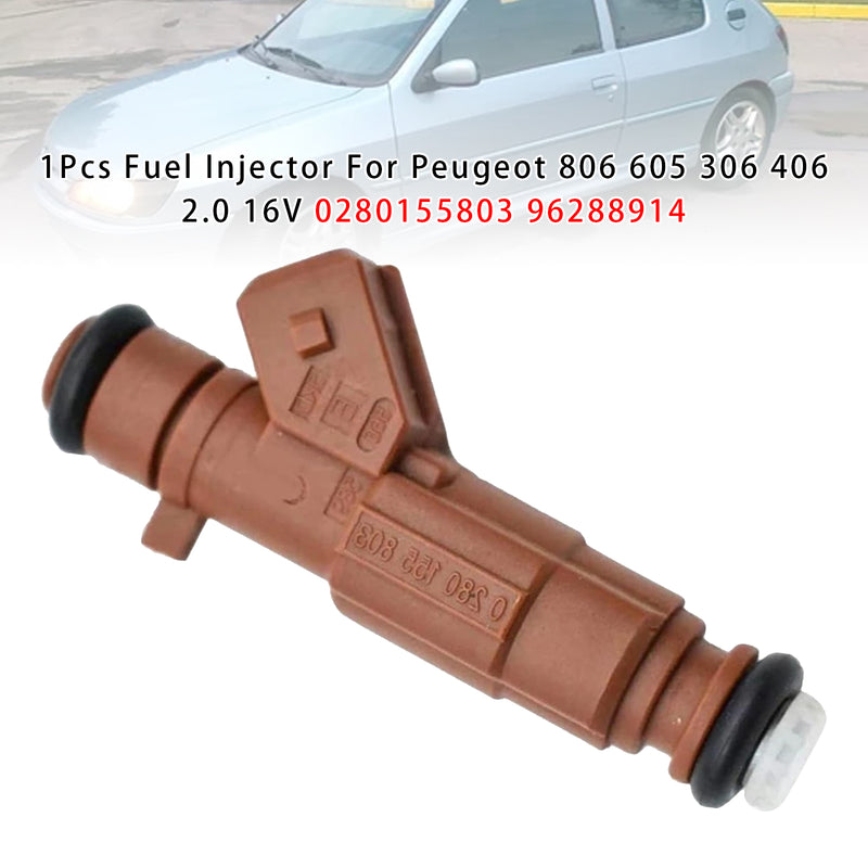 Peugeot 806 605 306 406 2.0 16V 0280155803 96288914 1PCS Fuel Injector