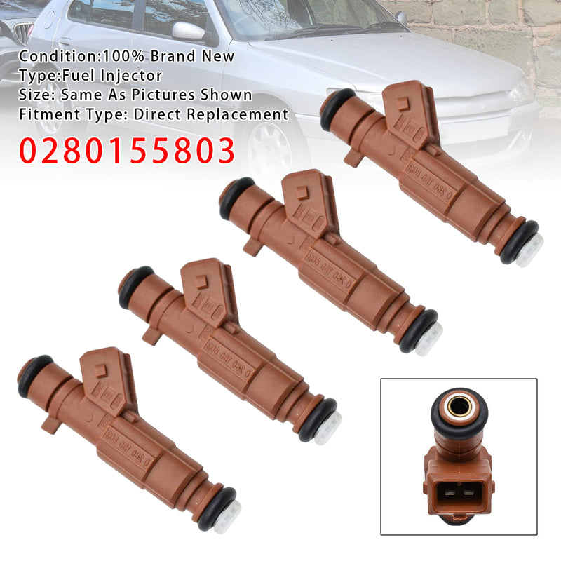 Peugeot 806 605 306 406 2.0 16V 0280155803 96288914 4PCS Fuel Injector