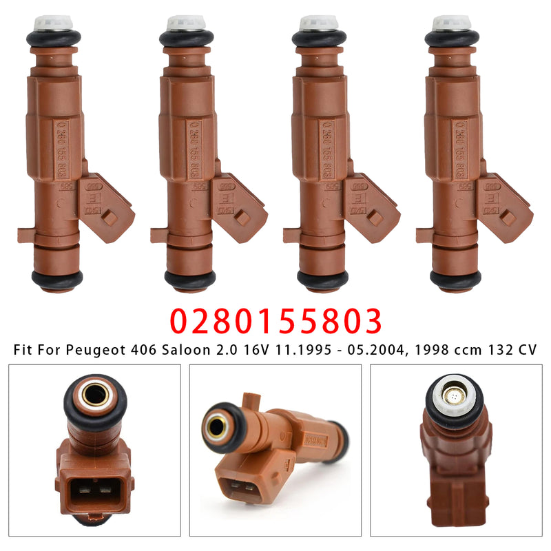 Peugeot 806 605 306 406 2.0 16V 0280155803 96288914 4PCS Fuel Injector