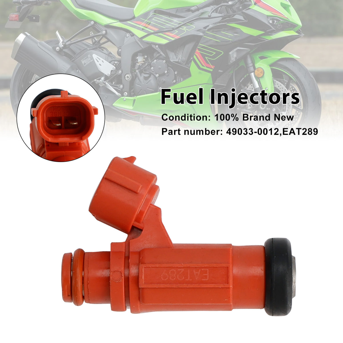 Kawasaki NINJA 1000 ZX-6R Z1000 49033-0012 Fuel Injectors EAT289