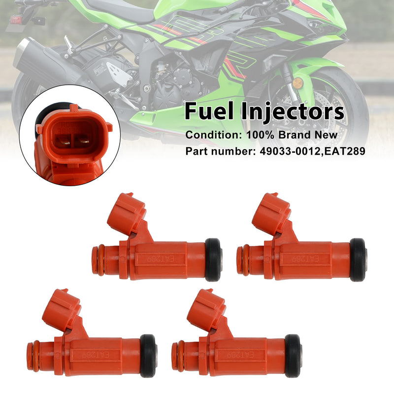 Kawasaki NINJA 1000 ZX-6R Z1000 4PCS 49033-0012 Fuel Injectors EAT289