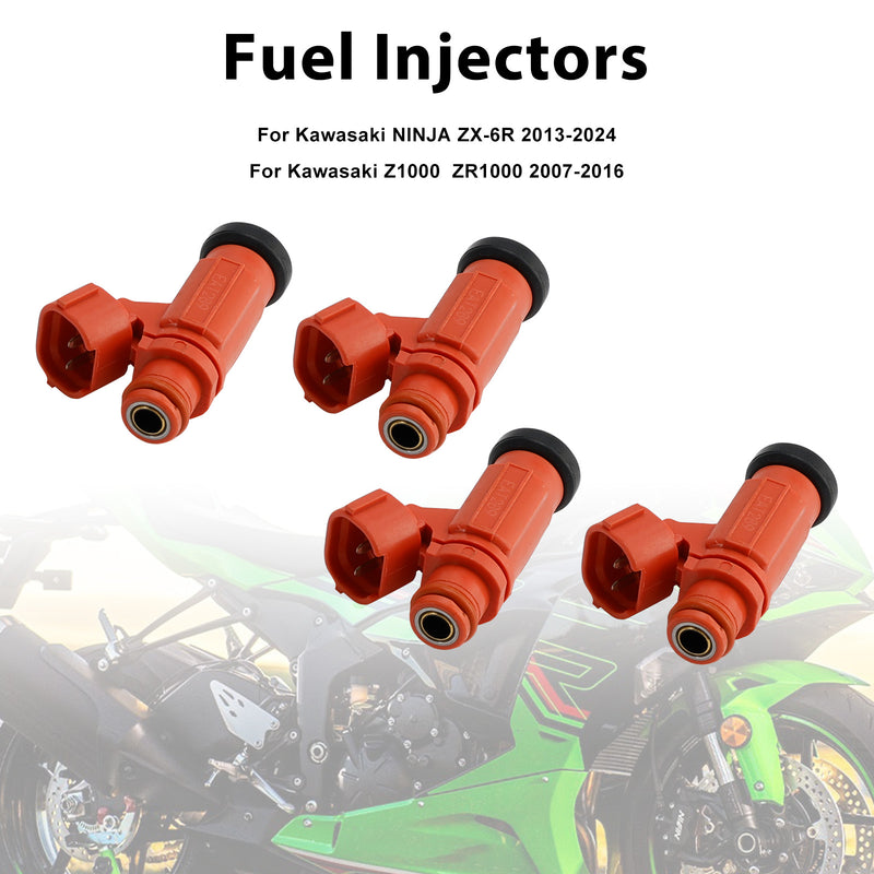 Kawasaki NINJA 1000 ZX-6R Z1000 4PCS 49033-0012 Fuel Injectors EAT289