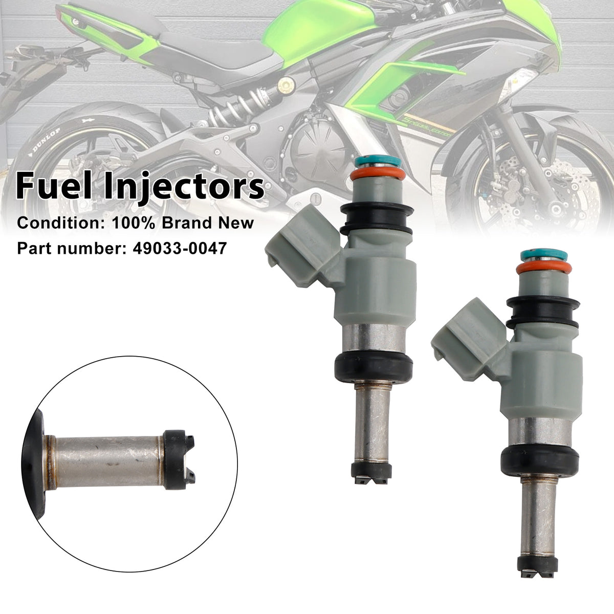 Kawasaki Ninja 400 2018-2024 Eliminator Z500 NINJA 500 2PCS 49033-0047 Fuel Injectors